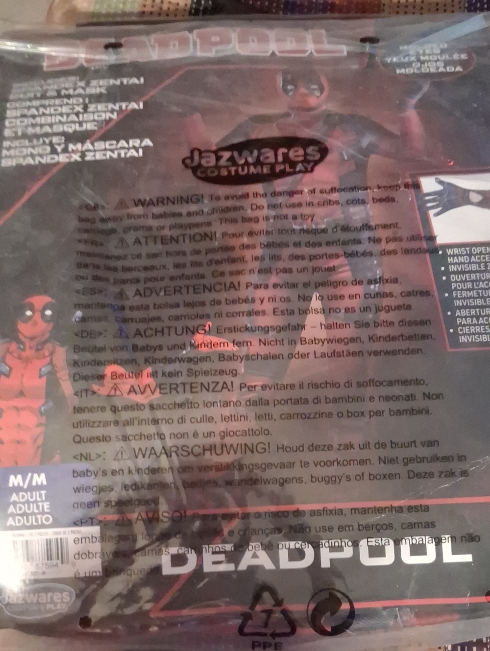 Deadpool Adults Costume - Red and Black Halloween